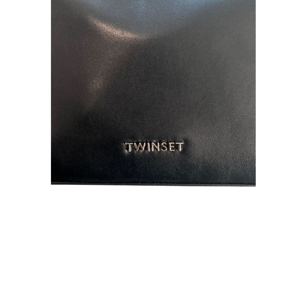 Twinset Black PU Women Shoulder Bag | Regal Royce