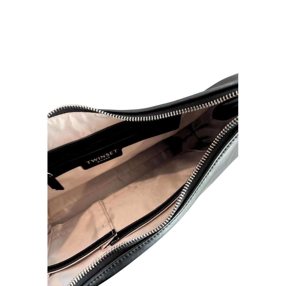 Twinset Black PU Women Shoulder Bag | Regal Royce
