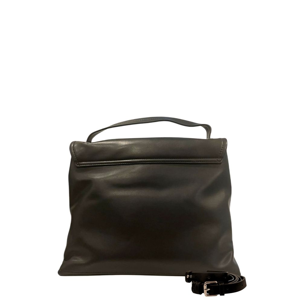Twinset Black PU Women Handbag | Regal Royce
