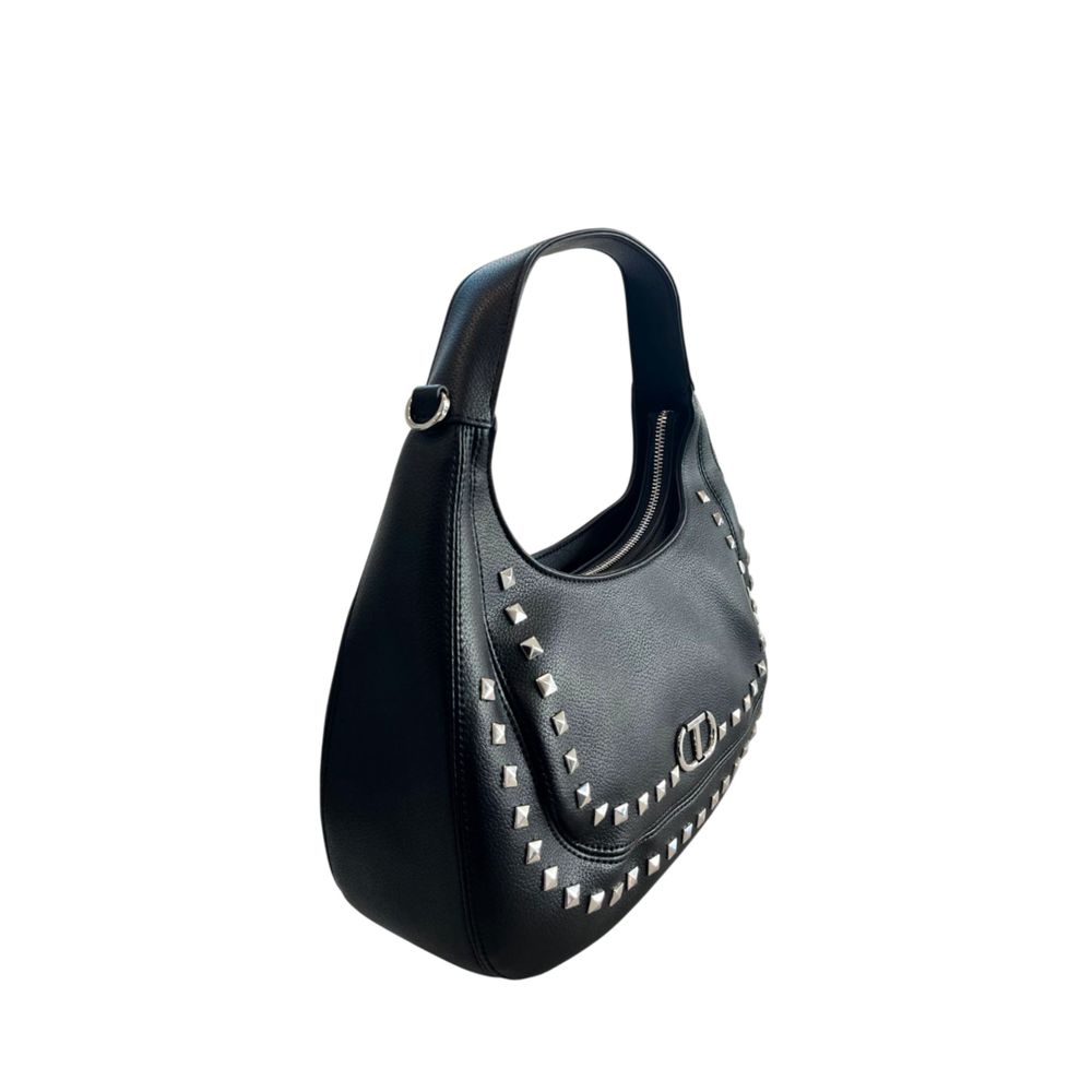 Twinset Black PU Women Shoulder Bag | Regal Royce
