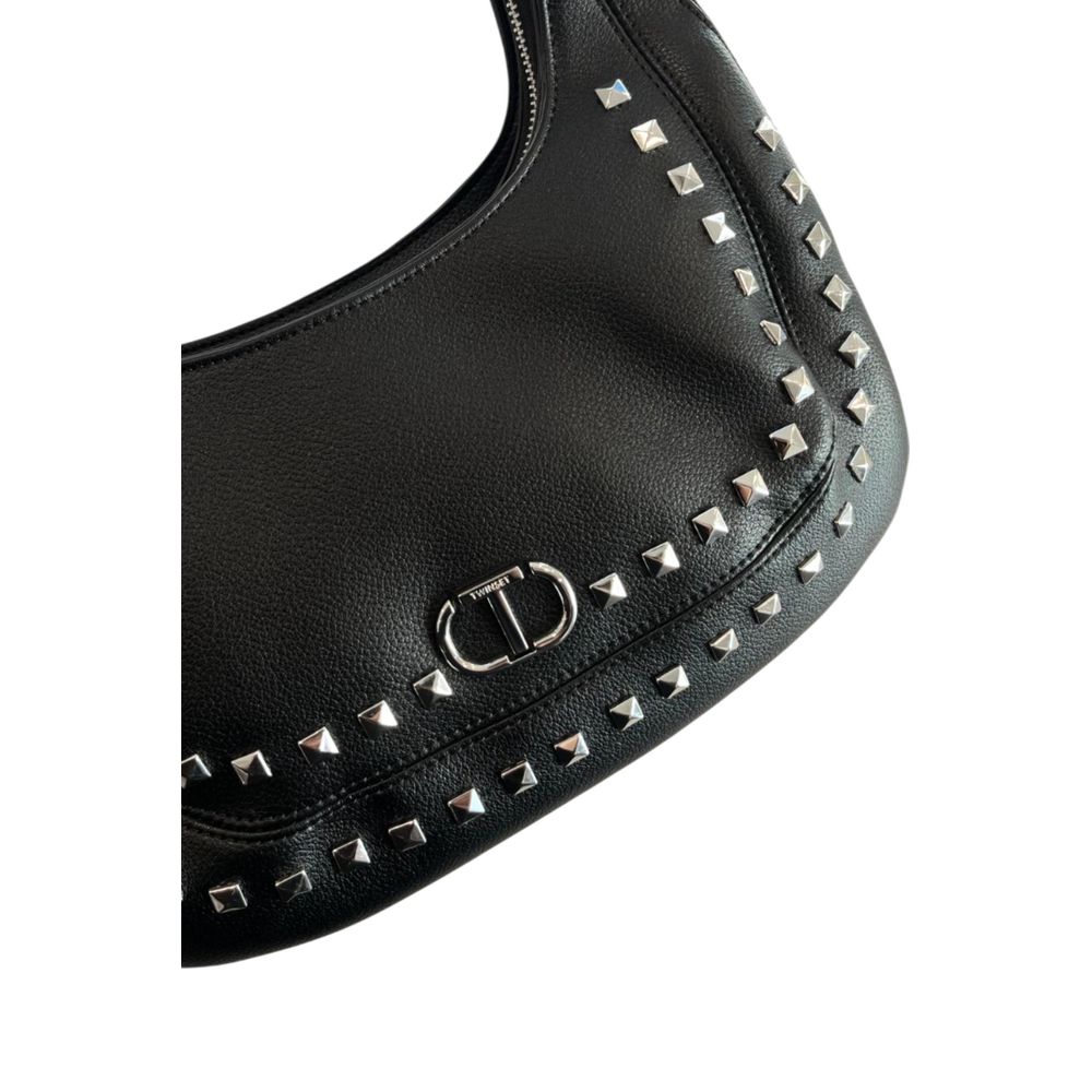 Twinset Black PU Women Shoulder Bag | Regal Royce