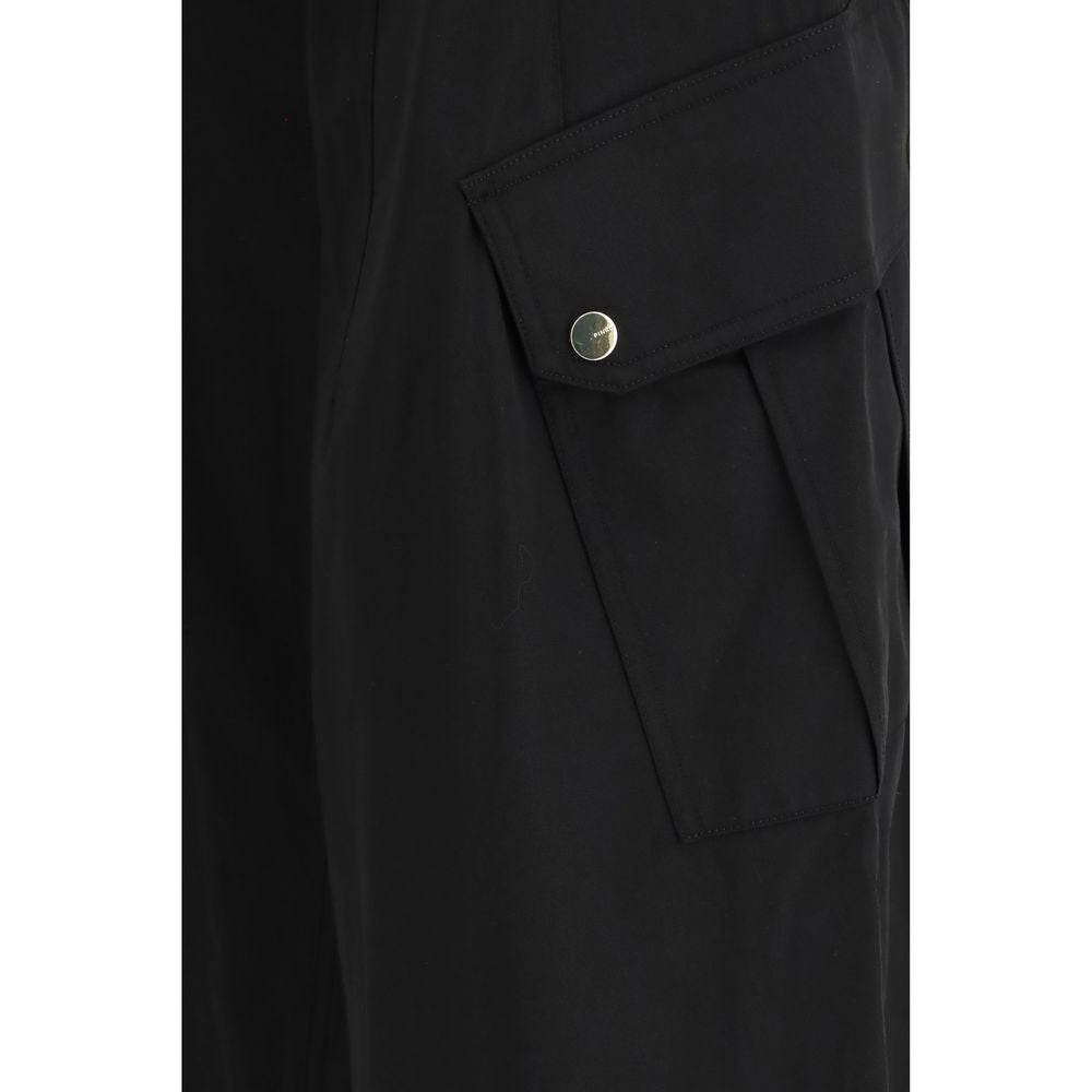 PINKO Black Cotton Cargo Pants | Regal Royce