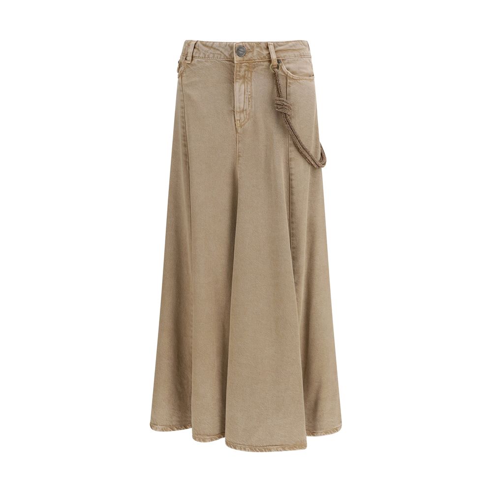 PINKO Beige Denim Skirt | Regal Royce