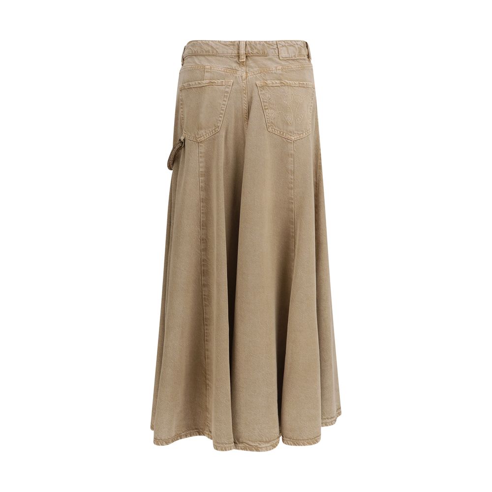 PINKO Beige Denim Skirt | Regal Royce