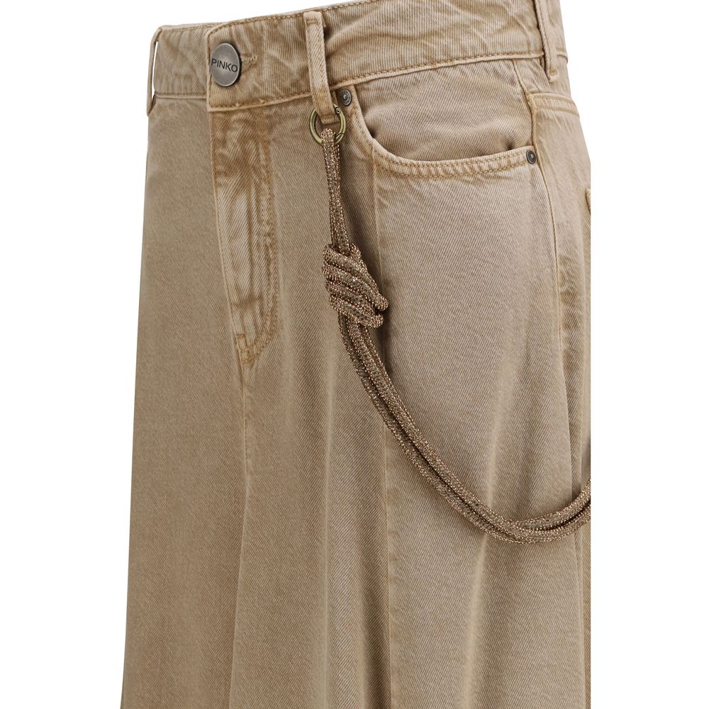 PINKO Beige Denim Skirt | Regal Royce