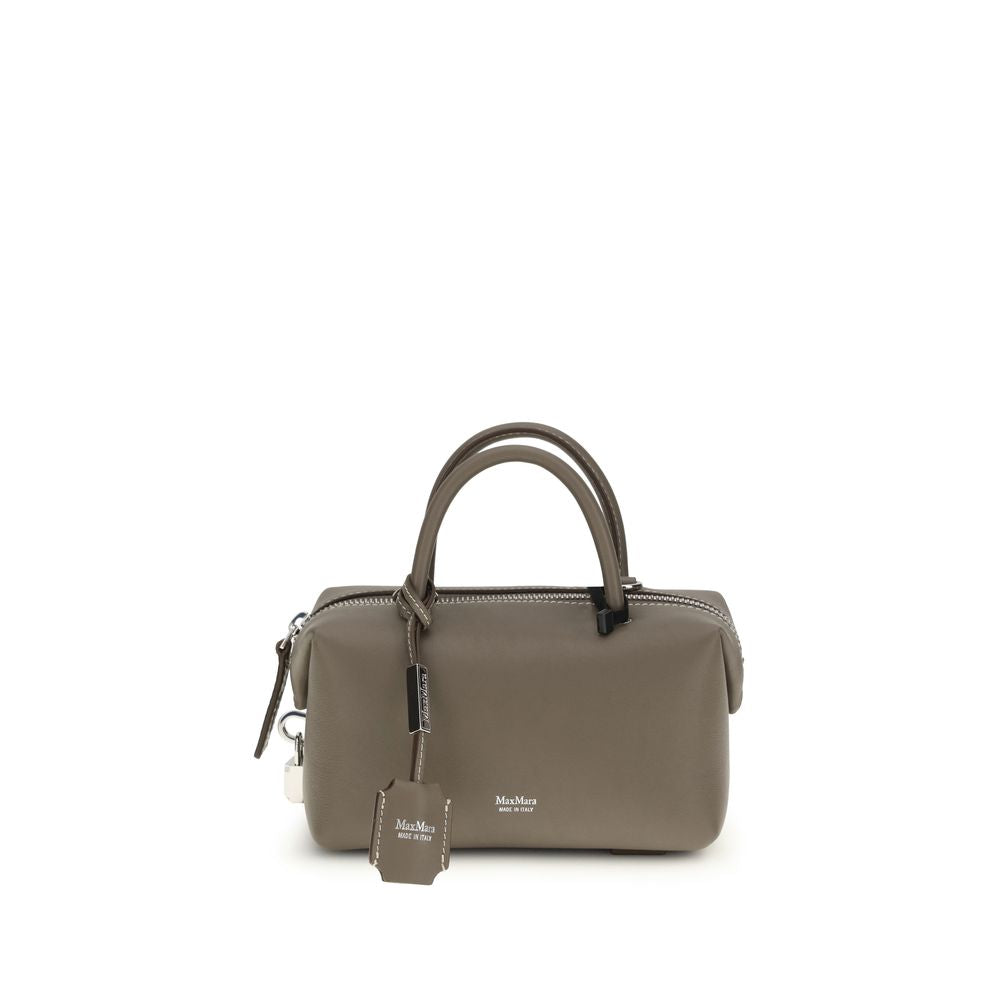 Max Mara Gray Calf Leather Bos Taurus Handbag | Regal Royce