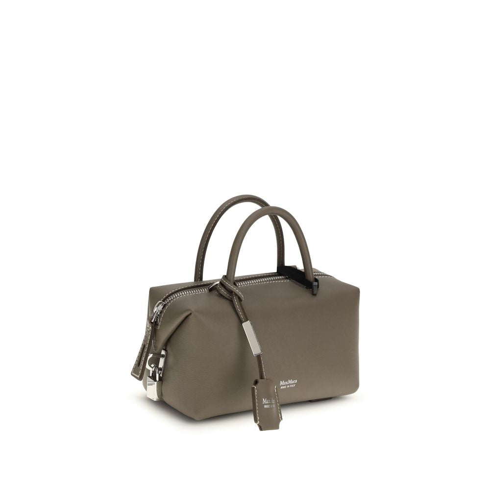 Max Mara Gray Calf Leather Bos Taurus Handbag | Regal Royce