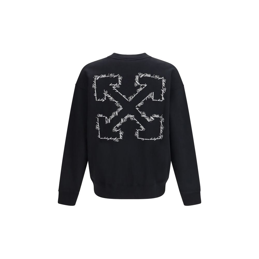 Off-White Black Cotton Sweatshirt | Regal Royce