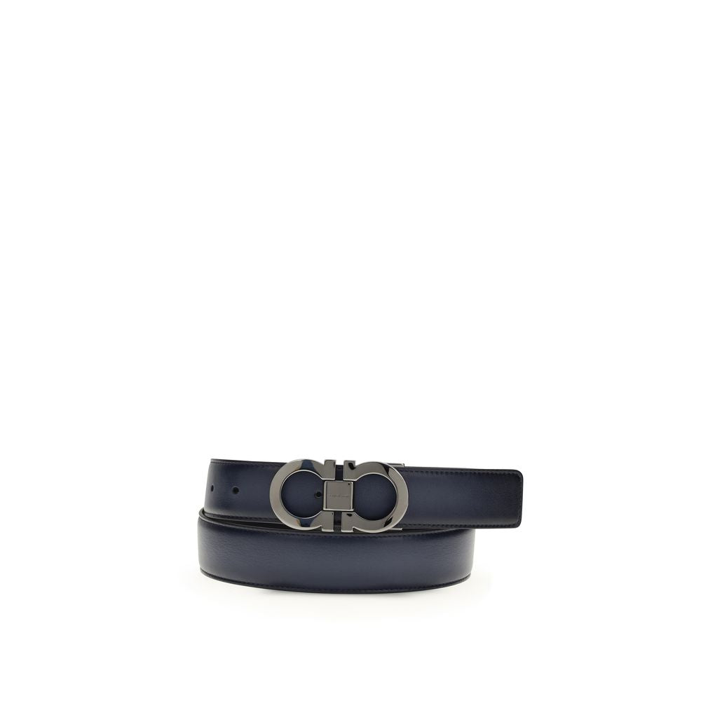 Ferragamo Black Calf Leather Bos Taurus Regular Belt | Regal Royce