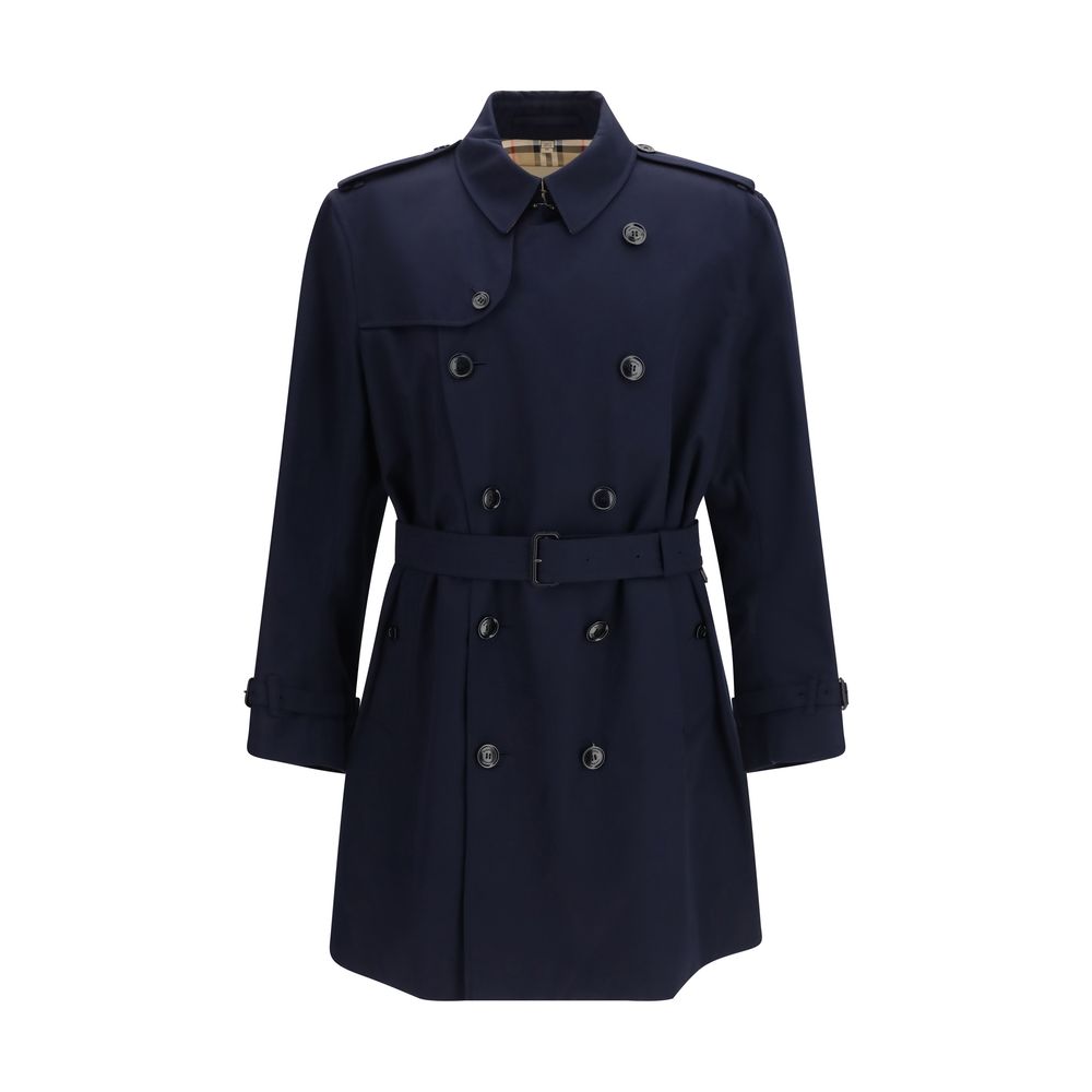 Burberry Blue Cotton Trench Coat | Regal Royce