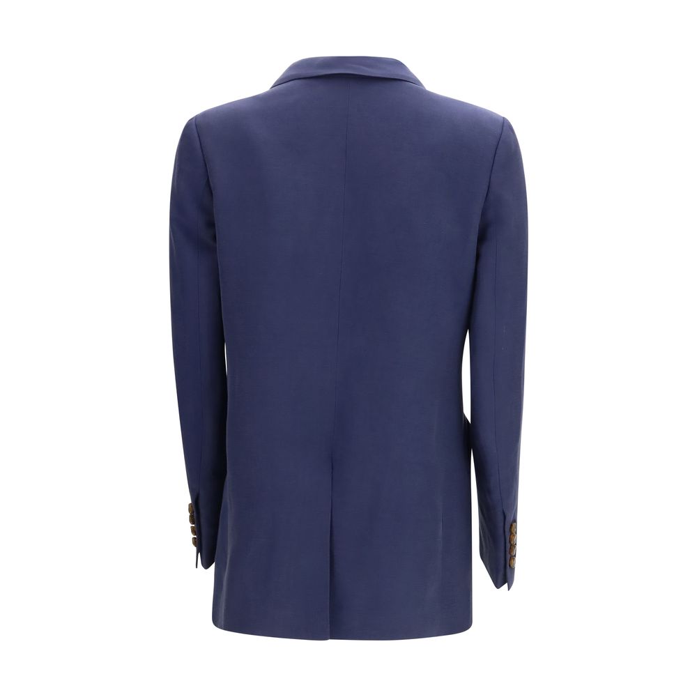 Blazé Milano Blue Linen Blazer | Regal Royce