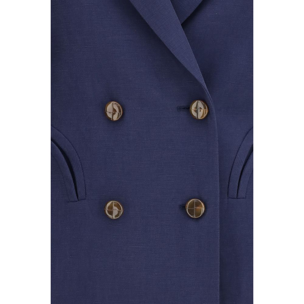Blazé Milano Blue Linen Blazer | Regal Royce