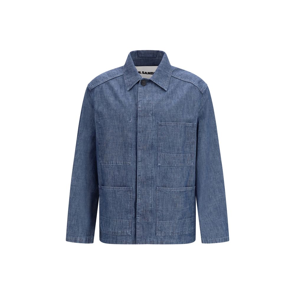 Jil Sander Blue Cotton Denim Jacket | Regal Royce
