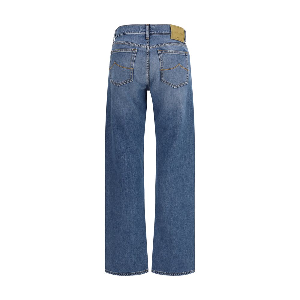 Jacob Cohen Blue Cotton Straight-Leg Jeans | Regal Royce