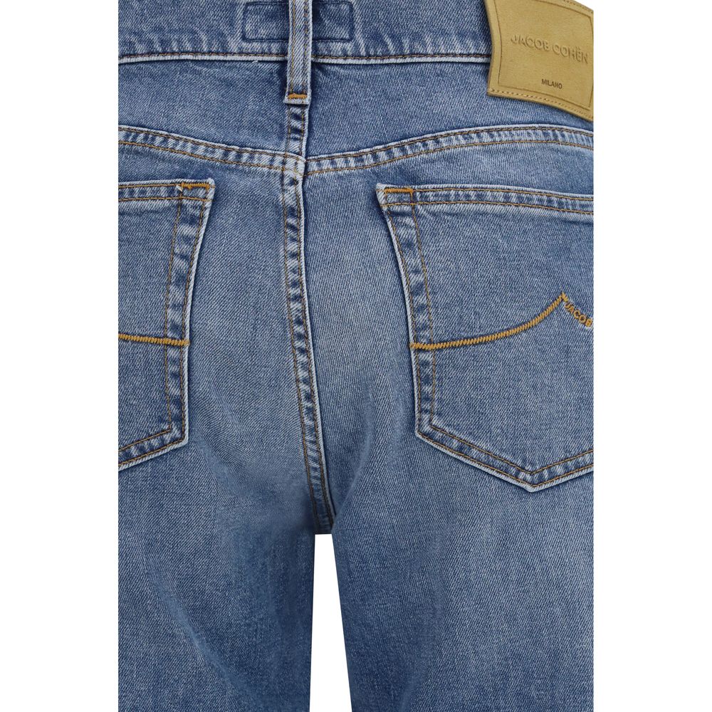 Jacob Cohen Blue Cotton Straight-Leg Jeans | Regal Royce