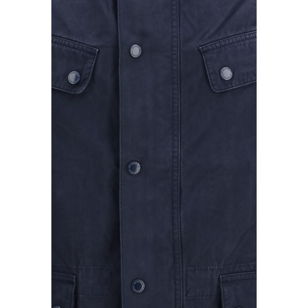 Barbour International Blue Cotton Full-Length Jacket | Regal Royce