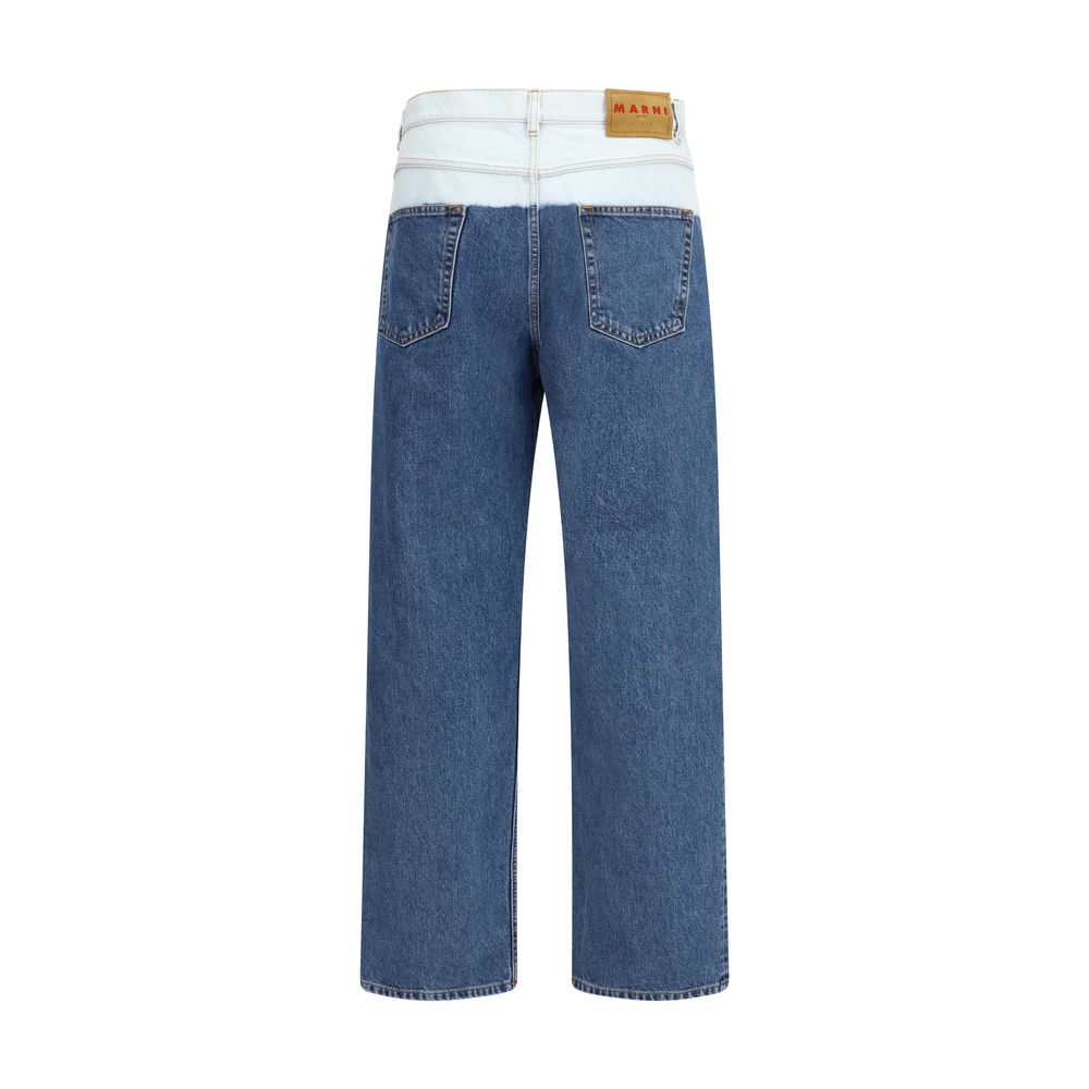 Marni Blue Cotton Straight-Leg Jeans | Regal Royce