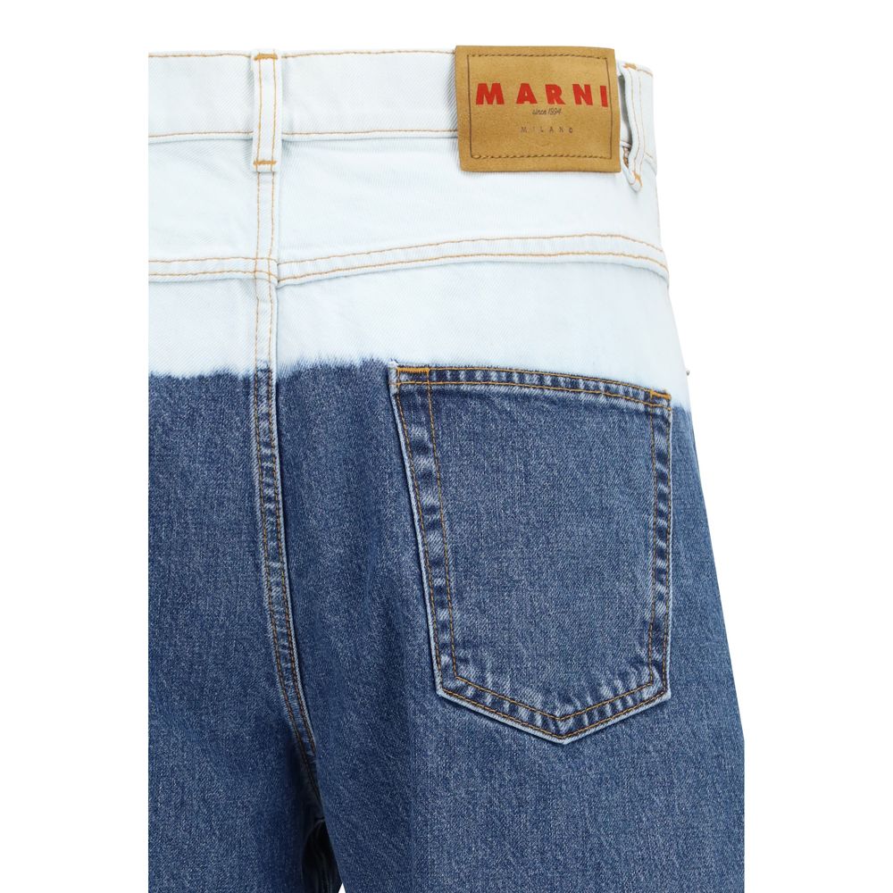 Marni Blue Cotton Straight-Leg Jeans | Regal Royce