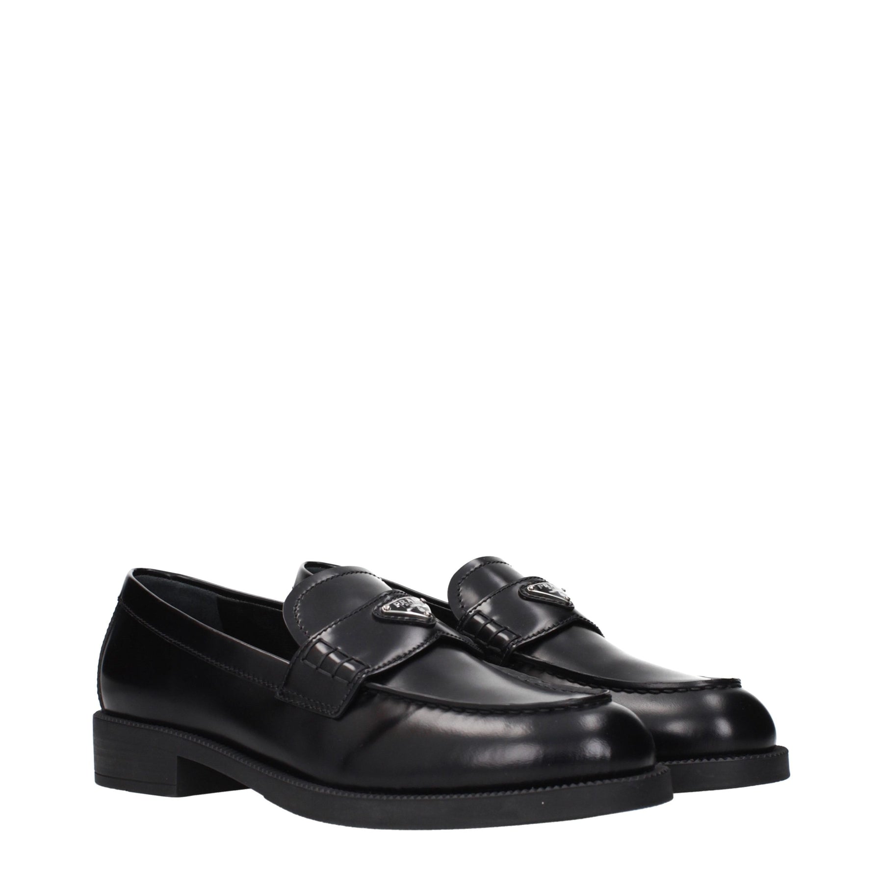 Prada Black Leather Slip-On Loafers | Regal Royce
