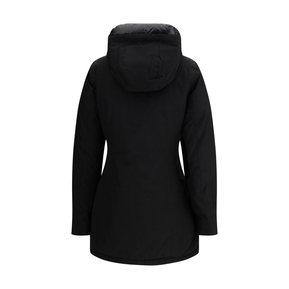 Woolrich Black Cotton Parka | Regal Royce