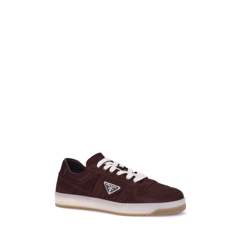 Prada Bordeaux Calf Leather Bos Taurus Low Top Sneakers | Regal Royce