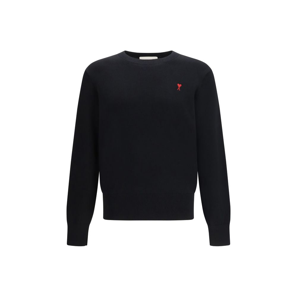 Ami Paris Black Merino Wool Sweatshirt | Regal Royce