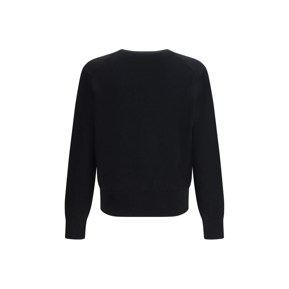 Ami Paris Black Merino Wool Sweatshirt | Regal Royce
