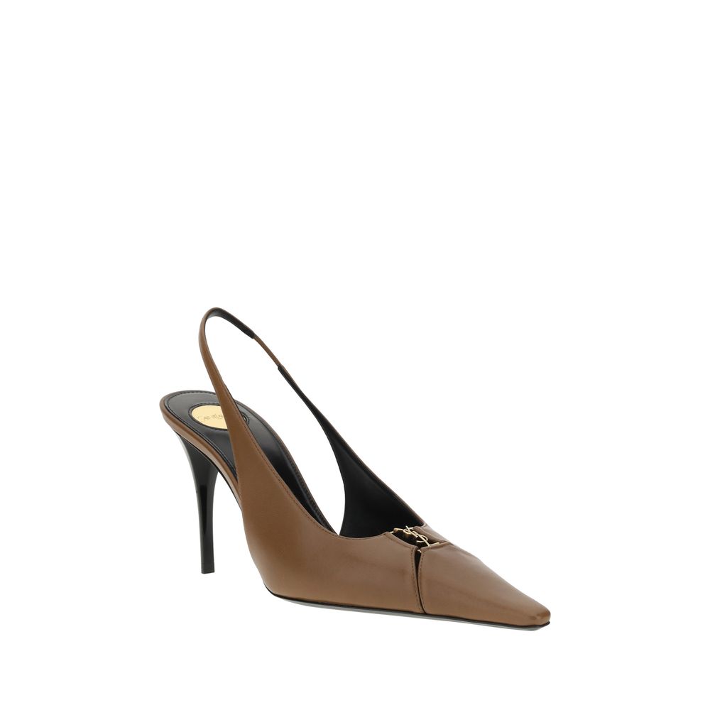 Saint Laurent Brown Lamb Ovis Aries Aries High Heel Pumps | Regal Royce