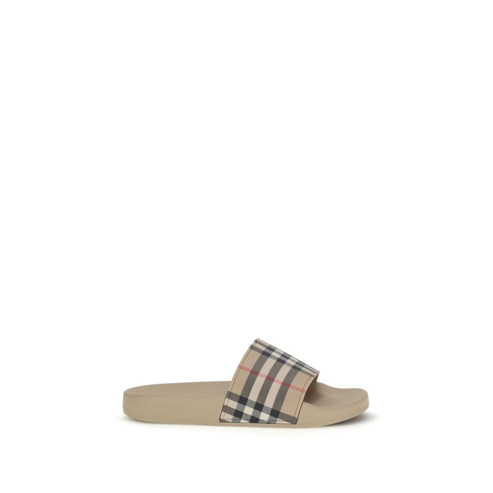 Burberry Beige Rubber Sandals | Regal Royce