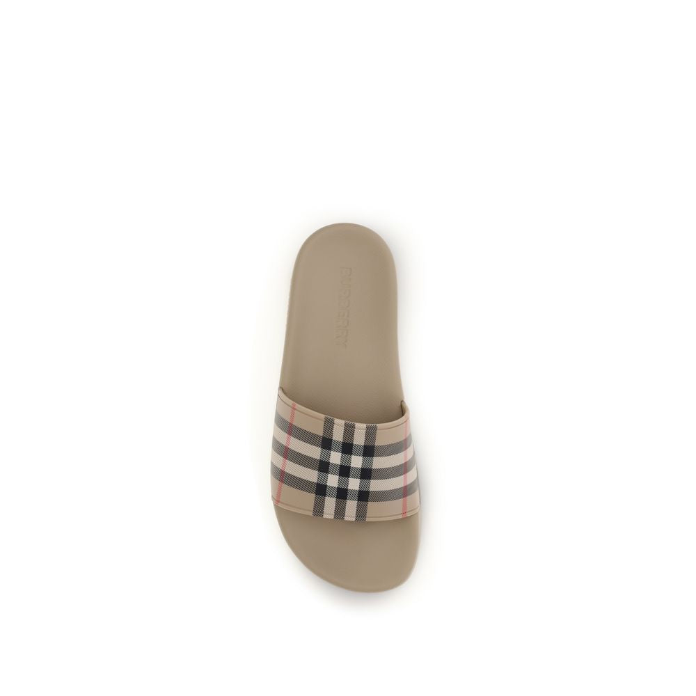 Burberry Beige Rubber Sandals | Regal Royce