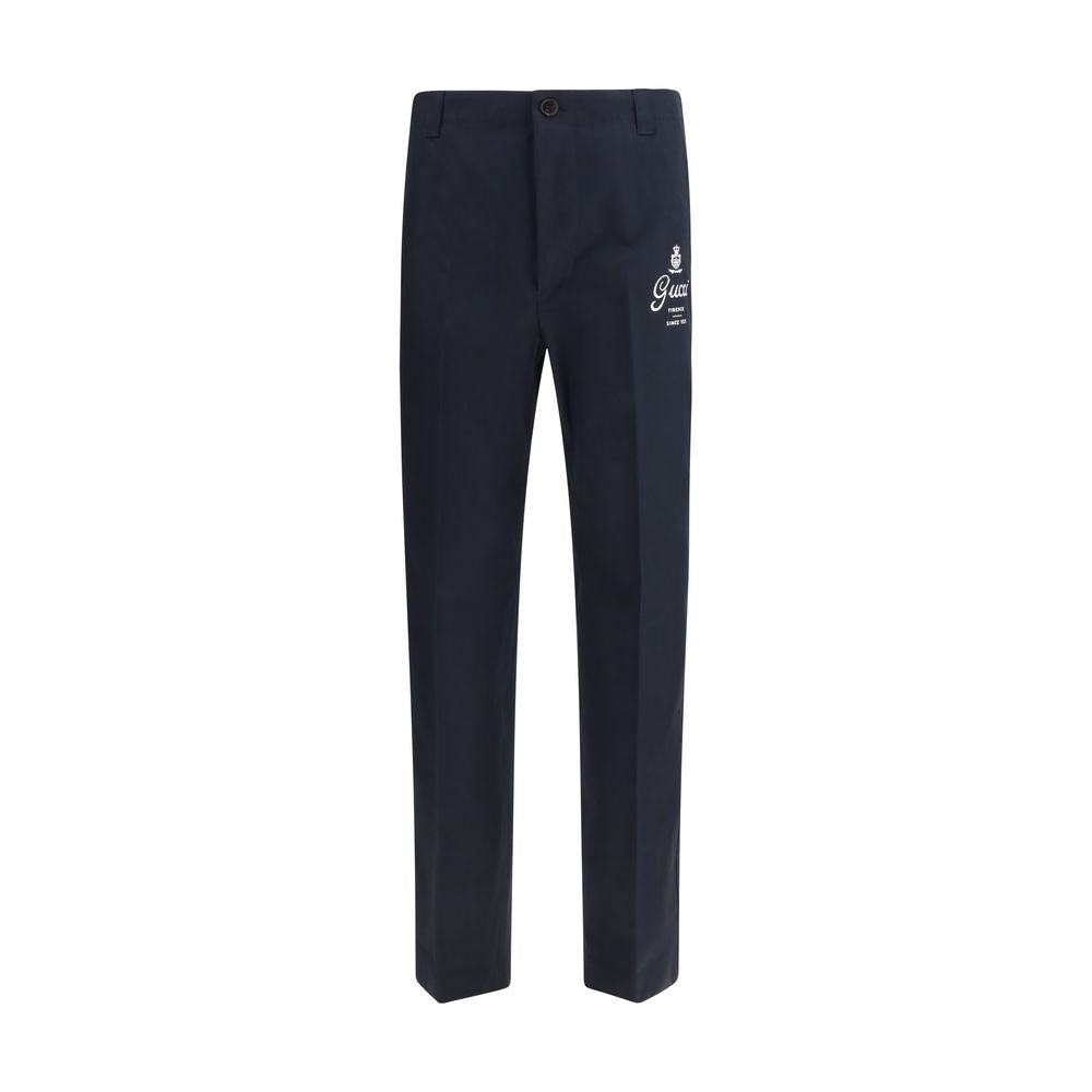 Gucci Blue Cotton Casual Pants | Regal Royce