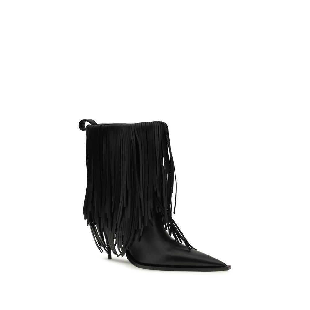 Balenciaga Black Calf Leather Bos Taurus Ankle Boots | Regal Royce