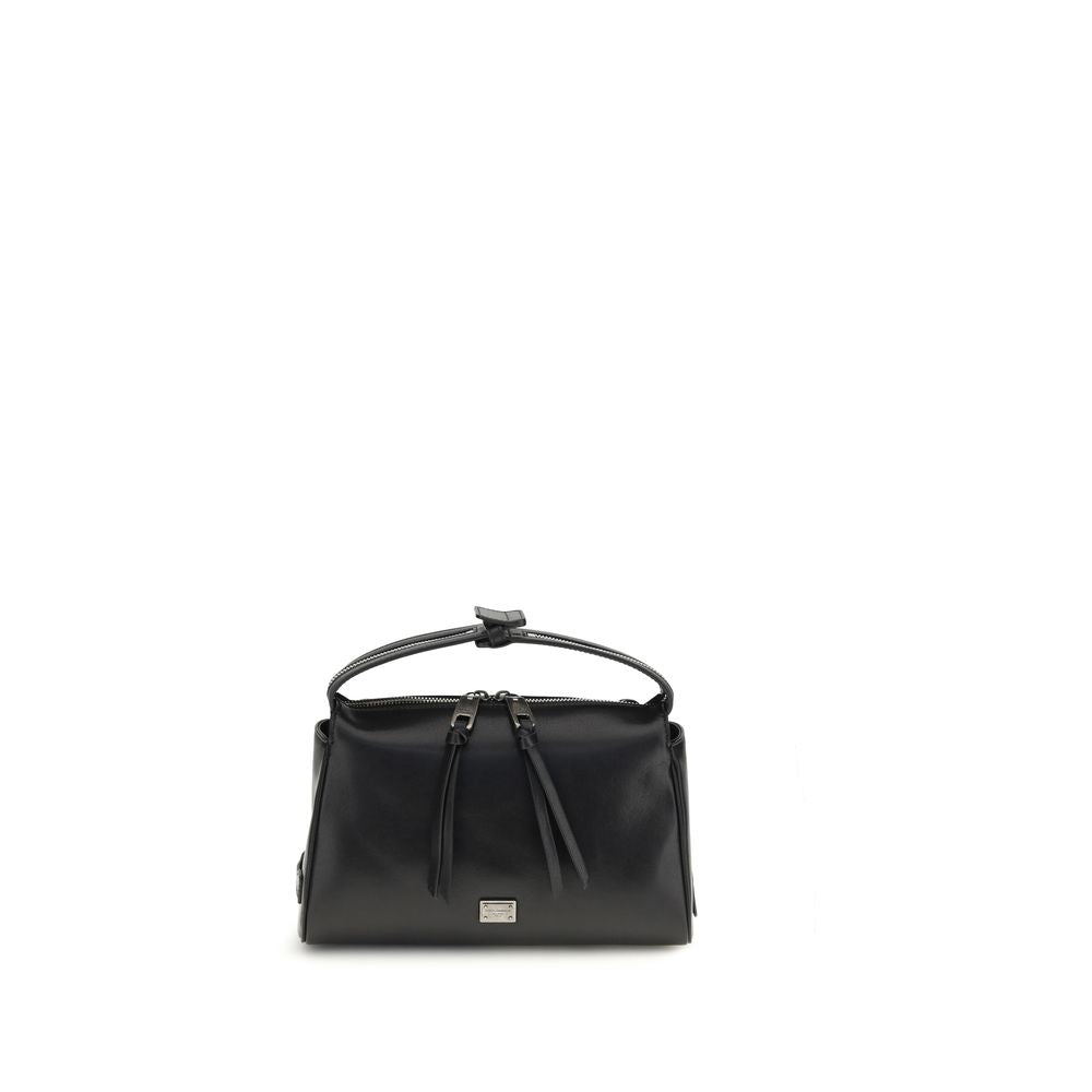 Dolce & Gabbana Black Calf Leather Bos Taurus Handbag | Regal Royce
