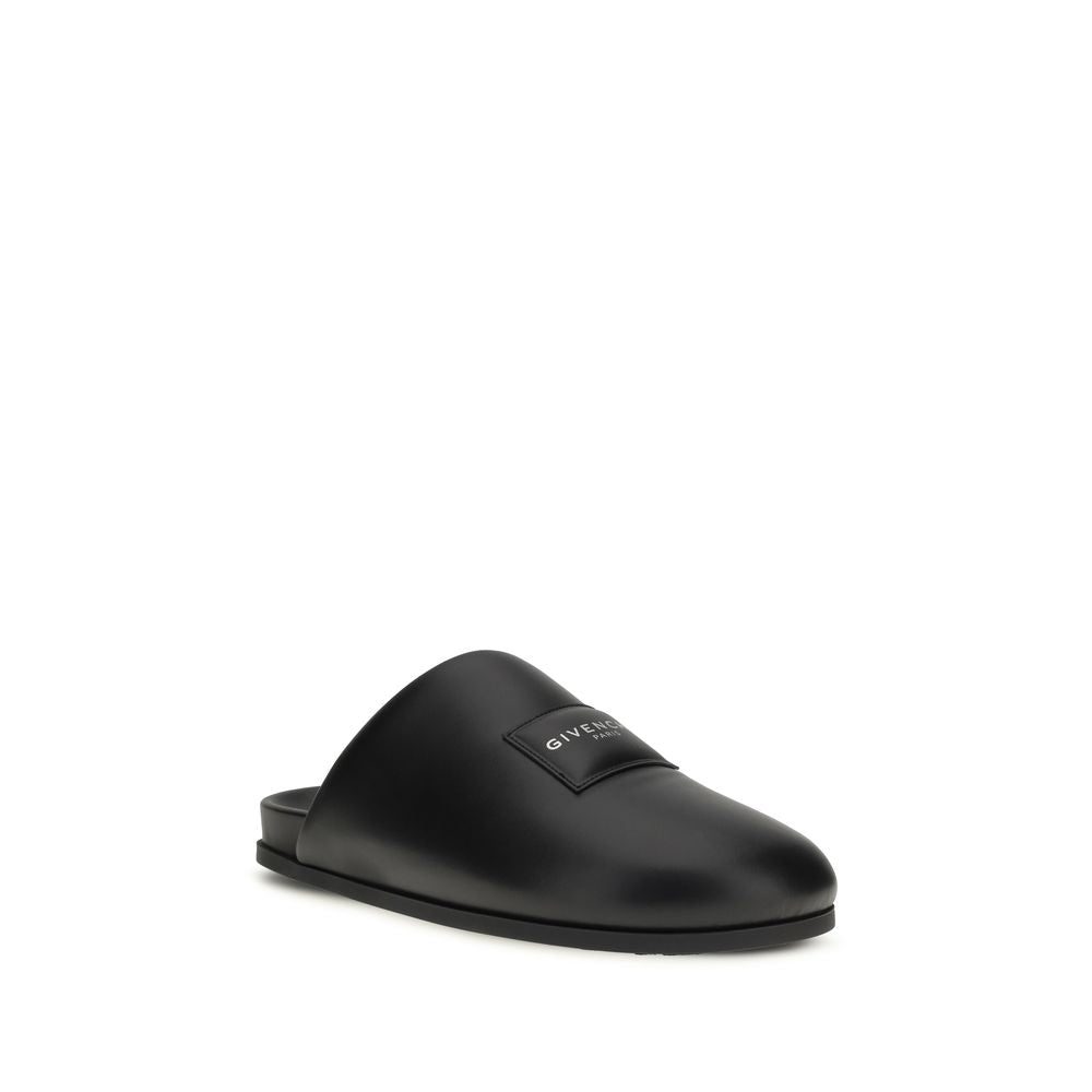 Givenchy Black Calf Leather Bos Taurus Mules | Regal Royce