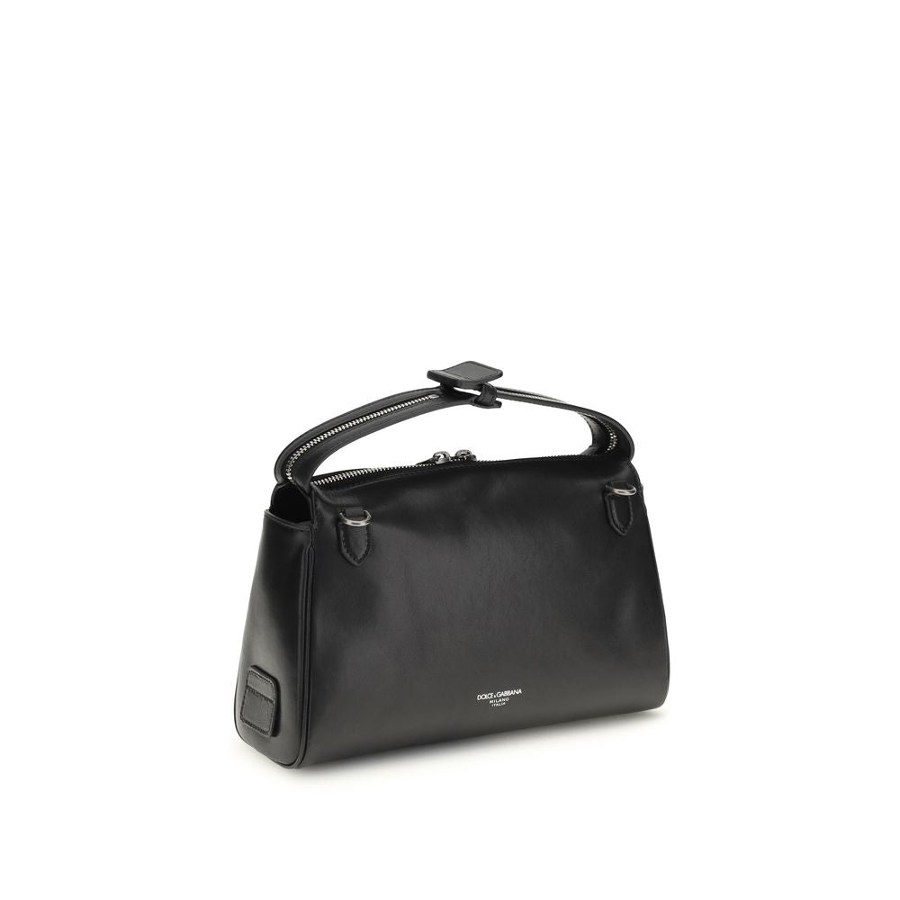 Dolce & Gabbana Black Calf Leather Bos Taurus Handbag | Regal Royce