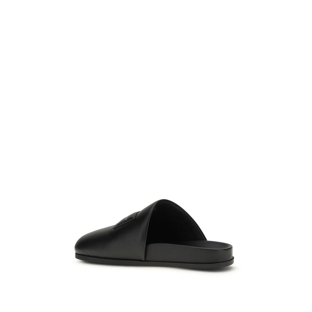 Givenchy Black Calf Leather Bos Taurus Mules | Regal Royce