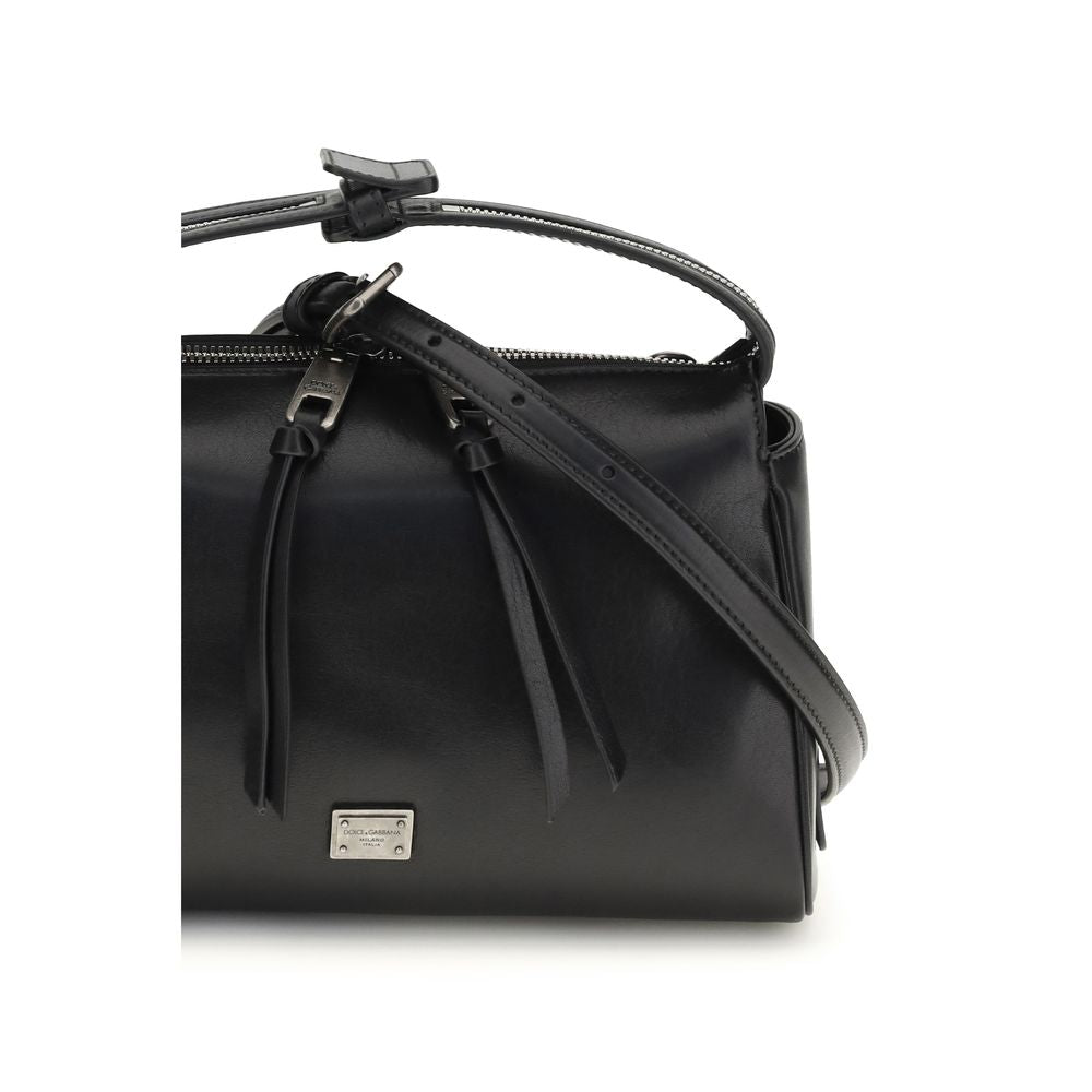 Dolce & Gabbana Black Calf Leather Bos Taurus Handbag | Regal Royce
