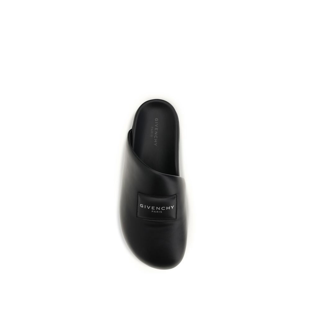 Givenchy Black Calf Leather Bos Taurus Mules | Regal Royce