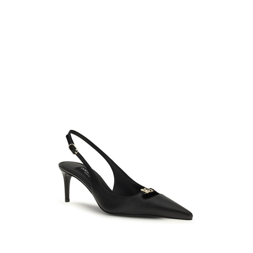 Dolce & Gabbana Black Calf Leather Bos Taurus High Heel Pumps | Regal Royce
