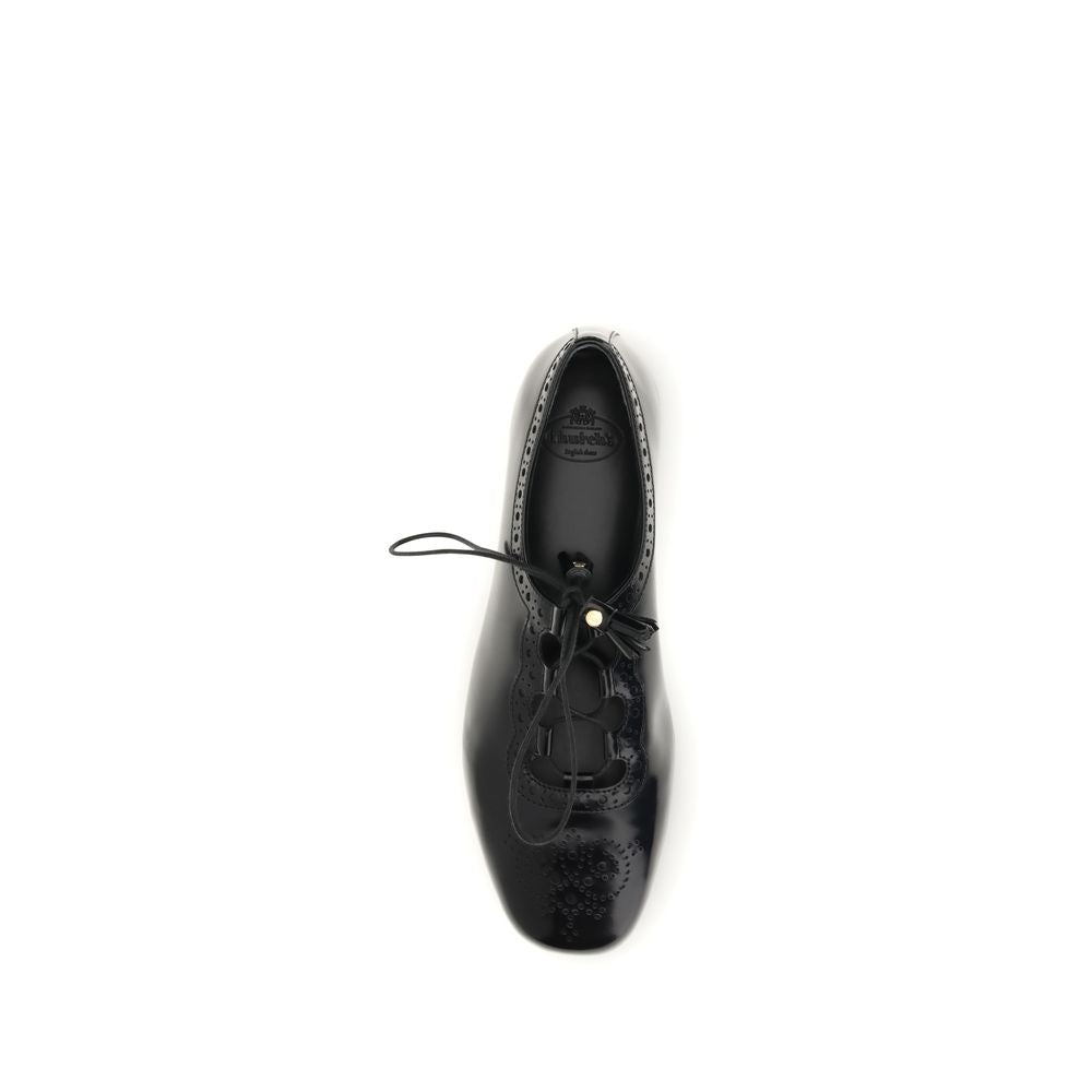 Church's Black Calf Leather Bos Taurus Ballet Flats | Regal Royce