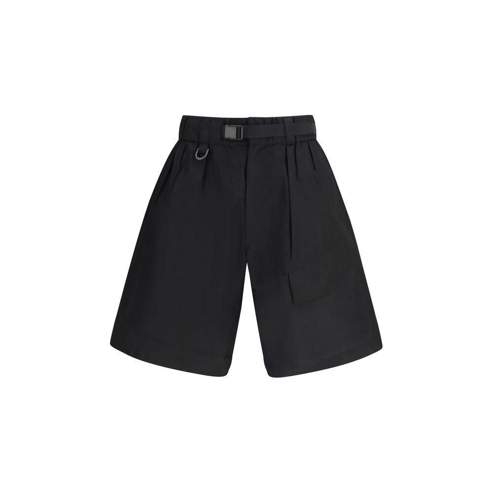 Y-3 Black Cotton Bermuda Shorts | Regal Royce