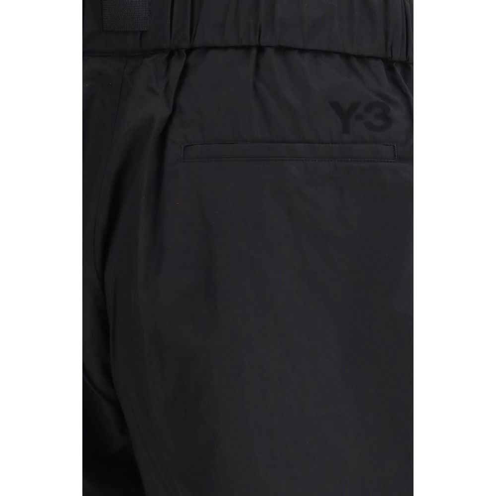 Y-3 Black Cotton Bermuda Shorts | Regal Royce