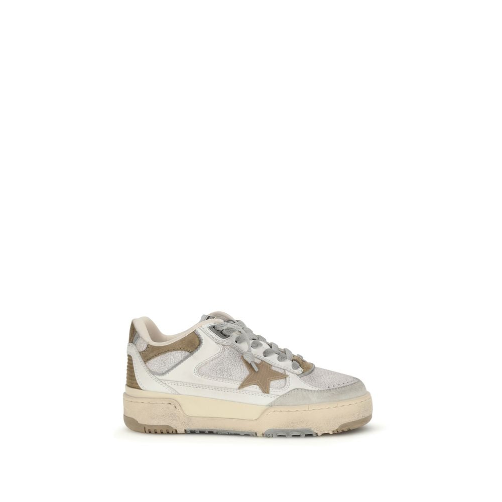 Golden Goose White Calf Leather Bos Taurus Chunky Sneakers | Regal Royce