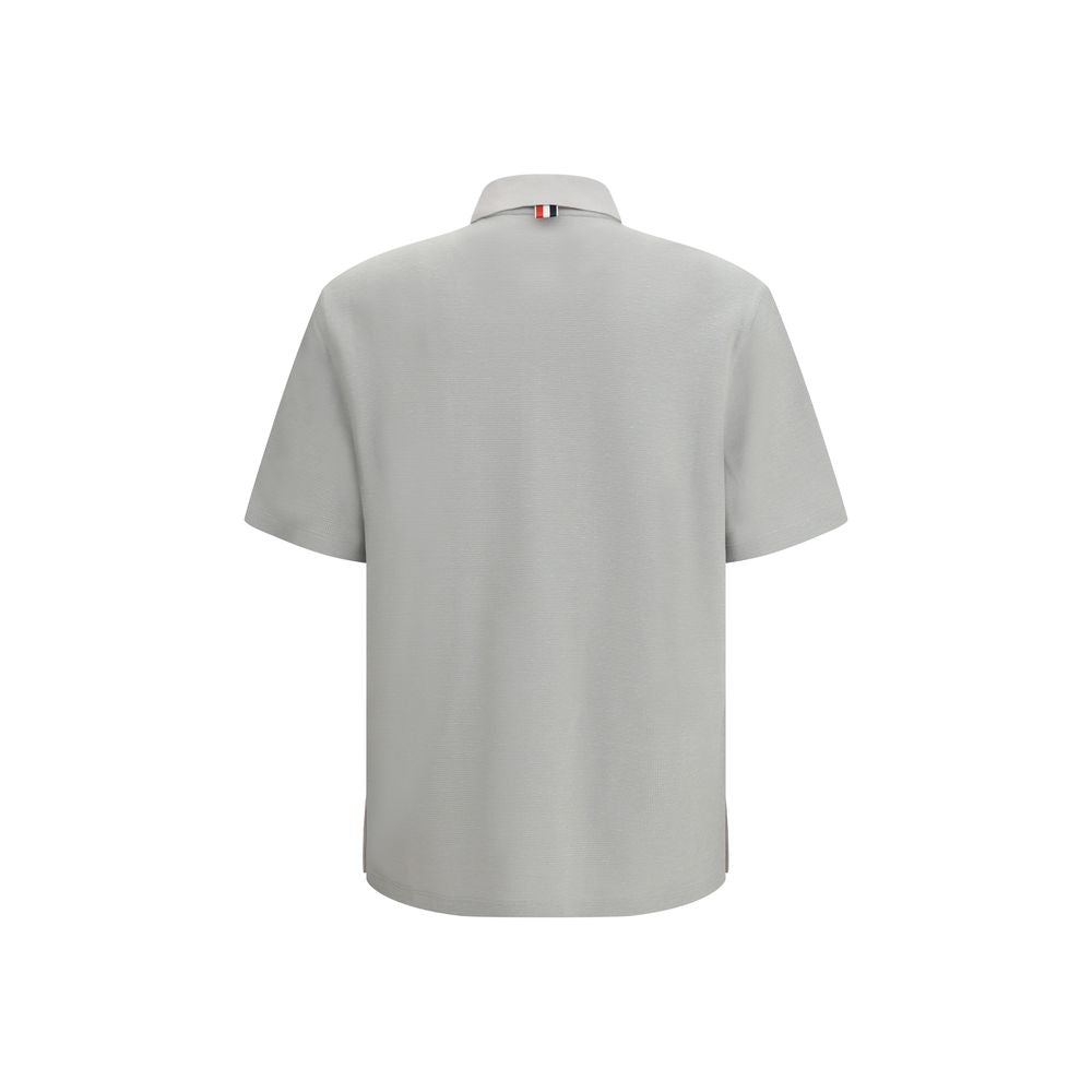 Thom Browne Gray Cotton Polo Shirt | Regal Royce