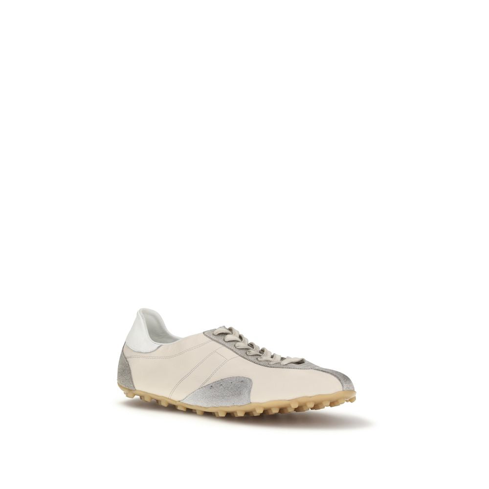 Margiela Beige Calf Leather Bos Taurus Athletic Sneakers | Regal Royce