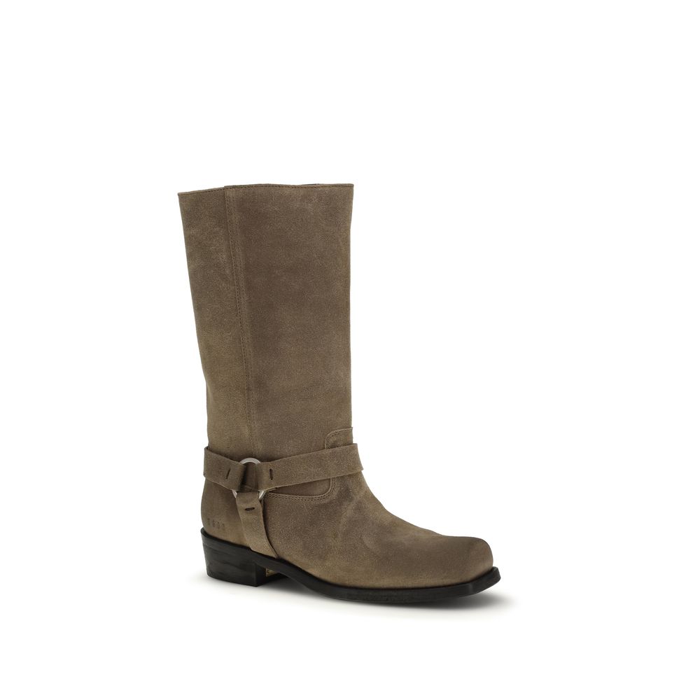 Golden Goose Beige Calf Leather Bos Taurus Lace-Up Boots | Regal Royce