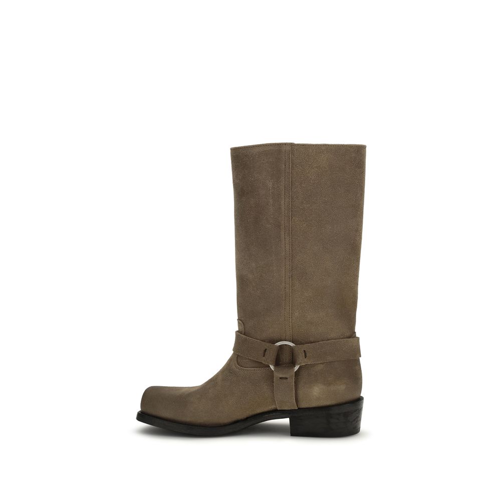 Golden Goose Beige Calf Leather Bos Taurus Lace-Up Boots | Regal Royce