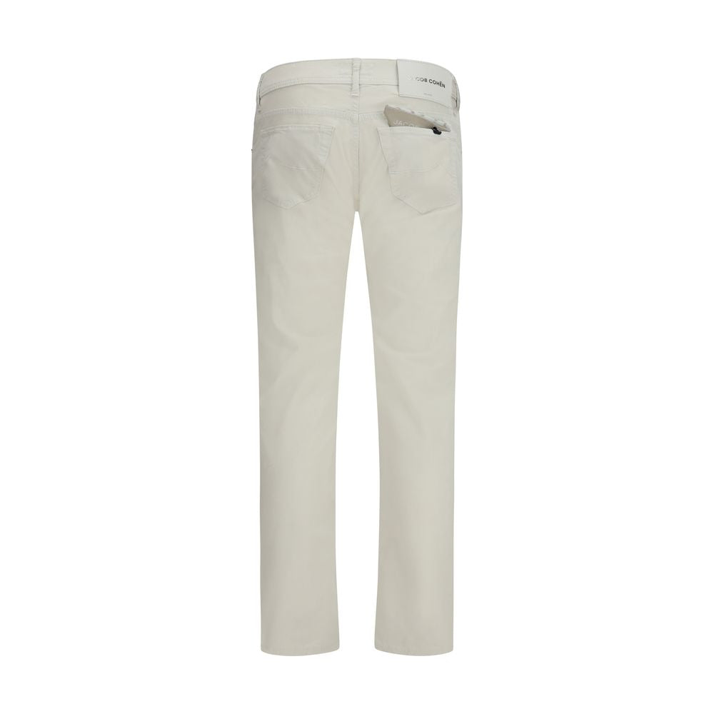 Jacob Cohen White Cotton Pants | Regal Royce