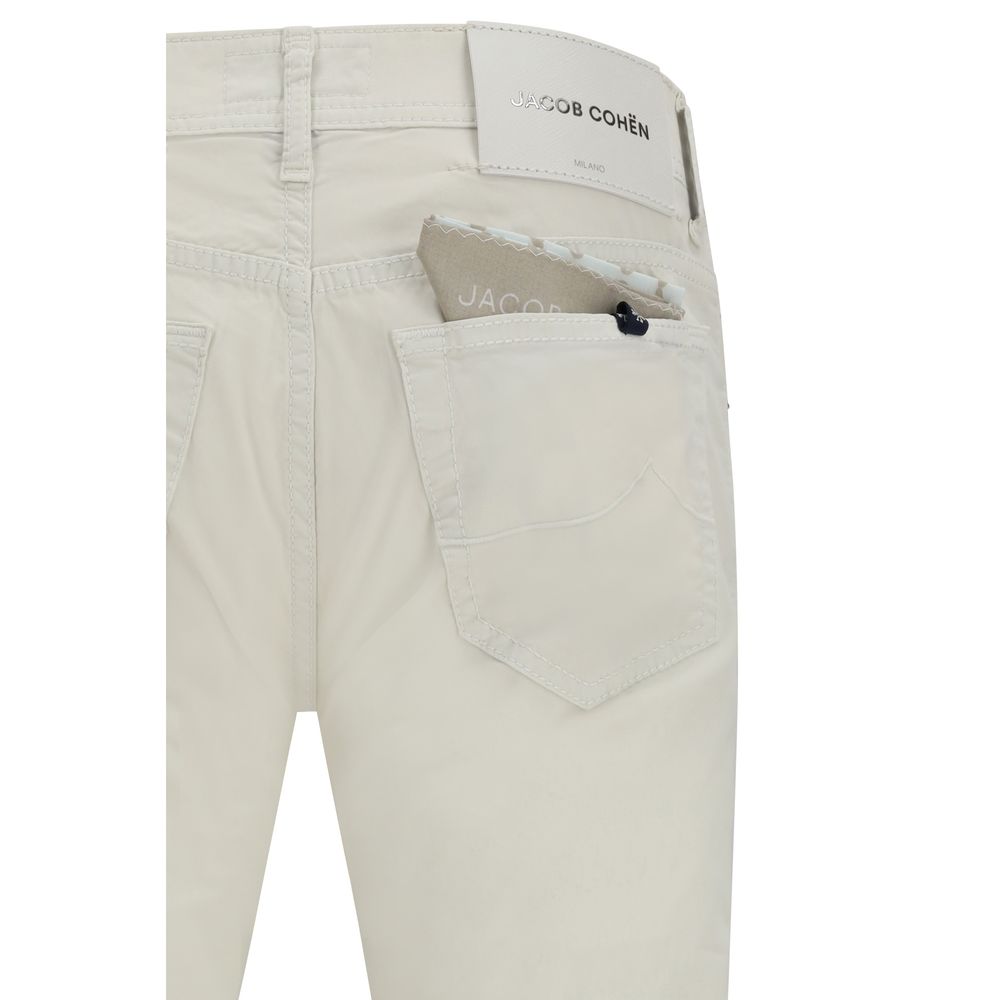 Jacob Cohen White Cotton Pants | Regal Royce