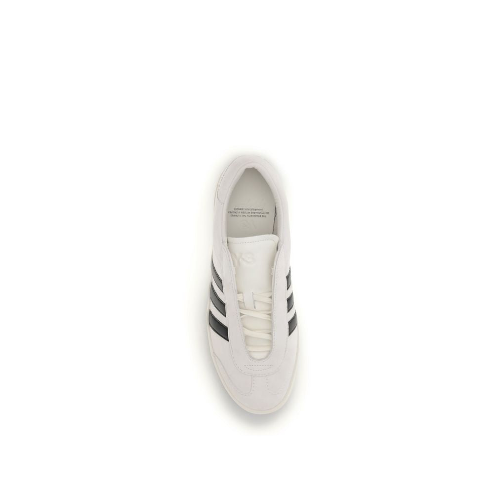 Y-3 Beige Calf Leather Bos Taurus Low Top Sneakers | Regal Royce